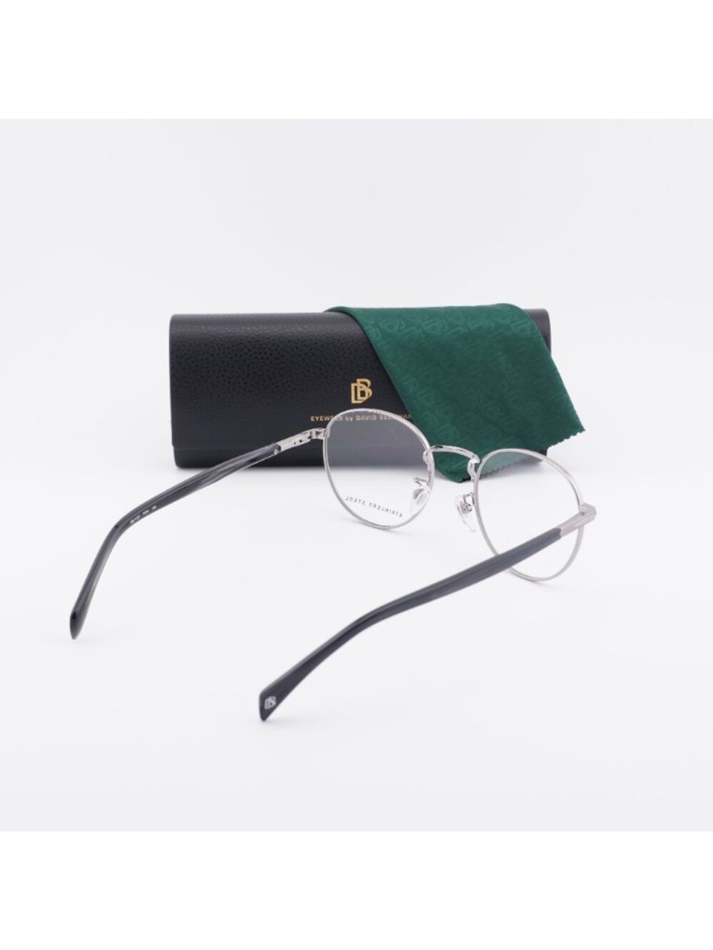 David Beckham DB1127 0POH 00 Round Eyeglasses 51mm - Ruthenium - Picture 10 of 10